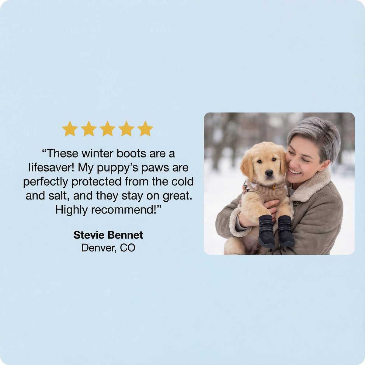 Winter Warm Dog Boots Thickened Long Velvet