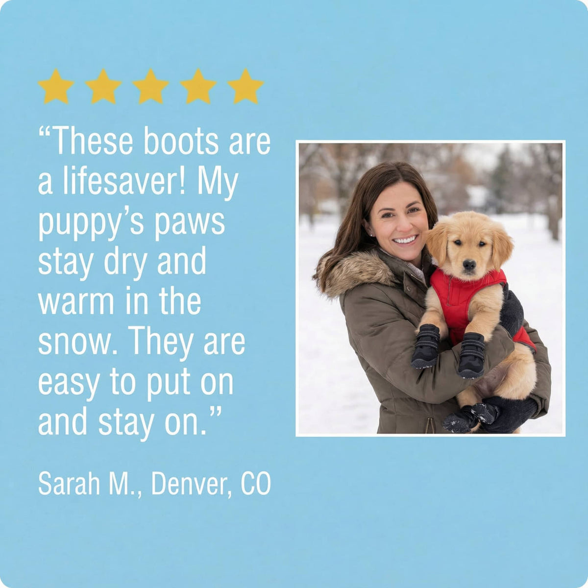 Winter Warm Dog Boots Thickened Long Velvet