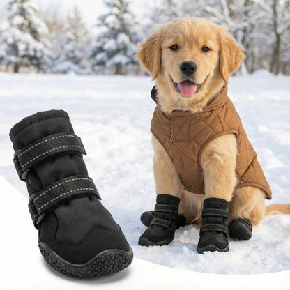 Winter Warm Dog Boots Thickened Long Velvet