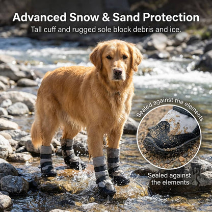 Winter Warm Dog Boots Thickened Long Velvet