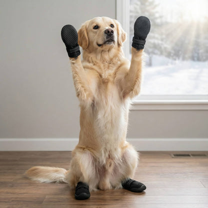 Winter Warm Dog Boots Thickened Long Velvet